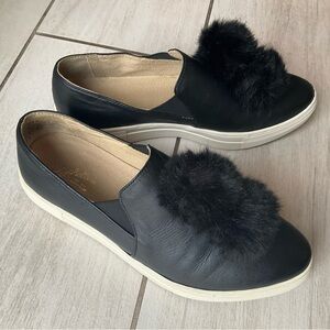 Seychelles Black Fur Accent Women's Flats